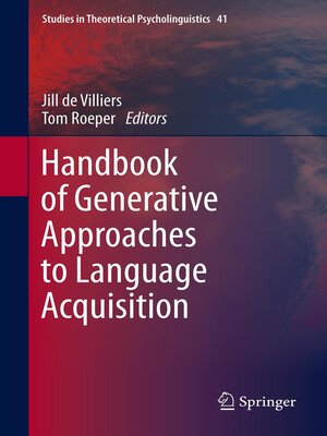 cover image of Handbook of Generative Approaches to Language Acquisition